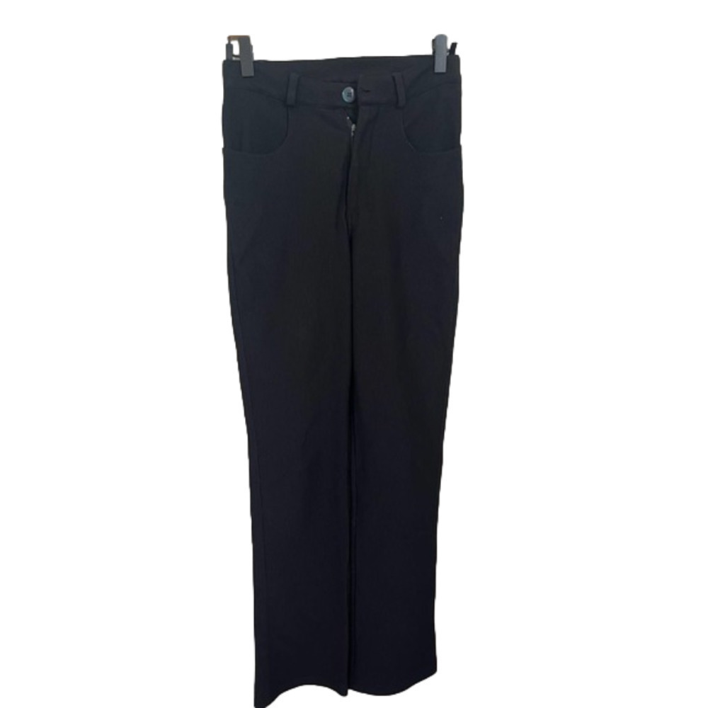 Bisou Bisou Women’s Black Ribbed Slim Leg Dress Pants Size 6‌‌‌‌‌‌‌‌‌‌‌‌‌‌‌‌‌